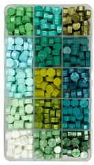 SREGIT シーリングワックス シーリングスタンプ セット 【カラー豊富】 ワックス ビーズ (ミックスB, 15色セット)