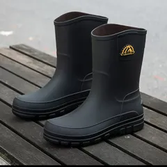 レインブーツ ロングレインブーツ ショートブーツ 長靴 レインシューズ メンズ ブラック ネイビー 3タイプ 新品 M0403-HHQC-1