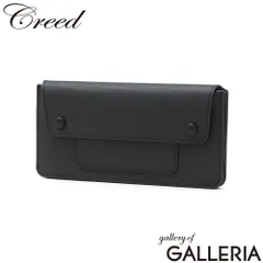 クリード 長財布 メンズ レディース 財布 薄い Creed ブランド おしゃれ 本革 革財布 ウォレット かぶせ 軽量 小銭入れあり 牛革 革 レザー 高級感 スリム 薄型 シンプル CANVAS LEATHER ロングウォレット 827C1 BLACKのサムネイル
