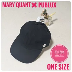 【即日発送】マリークワント✕パブリュクス　フラワーモチーフ刺繍キャップ　限定展開　ブラックのサムネイル