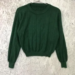 BLUE EAST ブルー イースト ワイド リブ ニット トップス GREEN (60) グリーン Mサイズ 〇◇