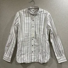 タグ付き　a.v.v HOMME  長袖シャツ　ストライプ  薄紫色　46