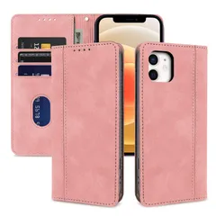 【新着商品】iphone12 ケース いphone12 pro ケース 手帳型 防塵 耐衝撃 軽量 携帯カバー マグネット式 スタンド機能 全面保護 手作り カード収納 360度保護 滑り止め 指紋防止 ストラップ付き 耐久性 落ち着いた色 財布型ーピンク