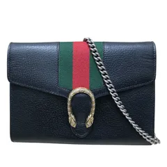 グッチ GUCCI ディオニソス チェーンウォレット 481377 ブラック レザー レディース ショルダーバッグ