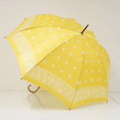 傘 MACKINTOSH PHILOSOPHY マッキントッシュフィロソフィー USED品 イエロー バンダナ柄 寒竹手元 60cm S3673