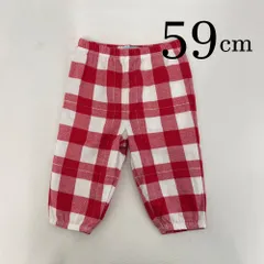 ap10541 OBAiBi オバイビ BABY ベビー パンツ 50 3M 59cm レッド ホワイト チェック柄 タータンチェク ジョガーパンツ ウエストゴム 裾ゴム 3ヶ月 OBAÏBIのサムネイル