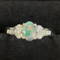 七色虹彩星空ブラックオパールリング1.75ct - メルカリ