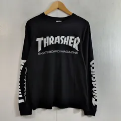 THRASHER スラッシャー  ロンT MAGAZINEロゴ プリント 袖プリント スケート 横ノリ ブラック サイズ S C1051のサムネイル