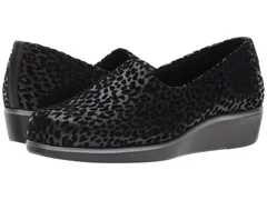 サス レディース シューズ スリッポン・ローファー SAS Blisslip On Comfort Wedge Black Leopard ブラック