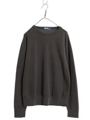 【お得なクーポン配布中!】 90s ポロ ラルフローレン クルーネック ワンポイント スウェット メンズ S 大きめ M / オールド ヴィンテージ モデル 裏起毛 トレーナー 黒