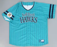 【中古】衣料雑貨 福岡ソフトバンクホークス レプリカユニフォーム(勝つぞー!エメラルド) エメラルド 2XLサイズ 「鷹の祭典2023」