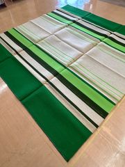 柳宗理 ファブリック 布 バーコード柄（グリーン）大判 <ビンテージ