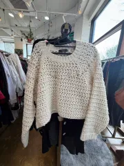 ザラ クロシェ ニット アイボリー