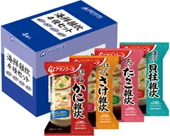 アマノフーズ 海鮮雑炊4種セット4食 アサヒグループ食品 即席 フリーズドライ 簡便 インスタント 雑炊 蟹 かに お弁当 食事 朝食 ランチ 夜食 常温保存 長期保存 災害 防災 食品 非常食 保存食 備蓄 食料 常備食 インスタント味噌汁 高齢…のサムネイル