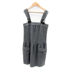 メルチェリア ドレステリア Merceria Dressterior サロペットスカート ワンピース ひざ丈 無地 36 S グレー /SY46のサムネイル