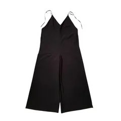 【LEPSIM】サロペット｜レディースLサイズ｜ブラック｜黒｜古着｜オールインワン｜ワイドシルエット｜シンプル｜大人カジュアル｜春夏秋冬｜ポリエステル混