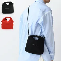 MM6 MAISON MARGIELA エムエムシックス メゾンマルジェラ バッグ ショルダーバッグ Japanese ジャパニーズ メッシュクロスボディバッグ SB6WD0026 P6414 メンズ ユニセックス ブラック オレンジ トライアングル