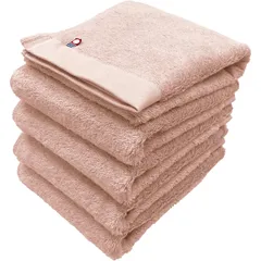 今治認定の極上肌触り。毎日使いたい贅沢品質 今治タオル フェイスタオル 5枚セット アースカラー ピンク 約34×86cm 綿100% 吸水 速乾 柔らかい手触り 新品 未使用 まとめ買い