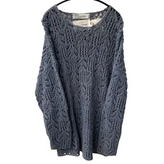 ダイリク DAIRIKU 21SS Flower Pattern Hand Knitting セーター ブルー Fサイズ 201MT-4810のサムネイル