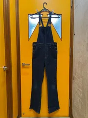 Y【Y4-72】◇ CIMARRON　Mサイズ　サロペットデニムパンツ　青色　レディースのサムネイル