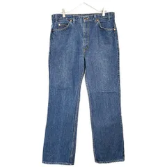 80年代 USA製 Levi's リーバイス 517 ブーツカット デニムパンツ ブルー(メンズ W38 L32)中古 古着 X7212