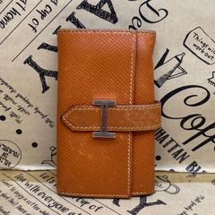 美品】▢I 刻印 エルメス キーケース べアン 4連 レザー（362_35