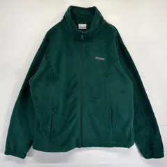 古着 コロンビア Columbia フルジップフリースジャケット ワンポイントロゴ アウトドア 2XL  グリーン レディースのサムネイル
