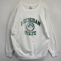 古着 80's/80年代 ヴィンテージ チャンピオン Champion USA製 スウェット トレーナー ラグラン カレッジ XL  ホワイト メンズ