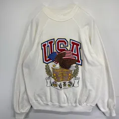 古着 90's/90年代 タルテックス TULTEX USA製 スウェット トレーナー ラグラン クルーネック 大きいサイズ XL  ホワイト系 メンズ