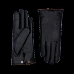 アニェル レディース アクセサリー 手袋 レザー Agnelle Agatha Leather Gloves with Wrist Snap TnoirWhiskyのサムネイル