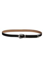 [무료 배송] 보물 & 본즈 여성 벨트 액세서리 Shay Suede Belt Black Antique Silver