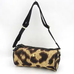 Vivienne Westwood / ヴィヴィアンウエストウッド ■ショルダーバッグ ORB ブラウン ベージュ ブラック キャンバス 【バッグ/バック/BAG/鞄/カバン】 VW1【中古】 