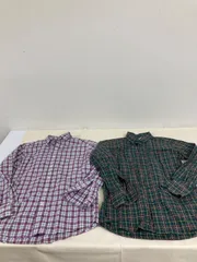 送料無料★UNIQLO ユニクロ★長袖シャツ　ボタンダウンシャツ　チェックシャツ★メンズ　Lサイズ★2枚セット　#80403sj123