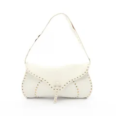 セリーヌ CELINE ハンドバッグ スタッズ ホワイト レザー ハンドバッグ レディース Used B
