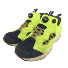 リーボック Reebok INSTA PUMP FURY ROAD インスタポンプフューリー ロード スニーカー シューズ 27cm 黄緑 ネイビー ■GY28