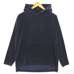 レイジブルー RAGEBLUE ベロア プルパーカー 長袖 M ダークネイビー 2sa7286