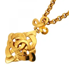 【6jcb0795】シャネル ネックレス ヴィンテージ ココマーク GPメッキ ゴールド【中古】レディース