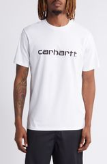 【送料無料】 カーハート メンズ Tシャツ トップス Script Logo Graphic TShirt White Black
