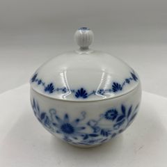 超貴重 Meissen マイセン ブルーオニオン マスタードポット 蓋つき