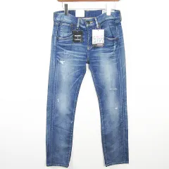 マウジー MOUSSY デニム パンツ ジーンズ ストレッチ 25 ブルー ダメージ加工 kz14611