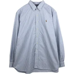 古着 ラルフローレン Ralph Lauren CLASSIC FIT ストライプ柄 長袖 ボタンダウンストライプシャツ メンズXXL相当/eaa459377