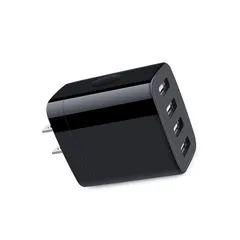 ACアタプタ USB コンセント USB充電器（24W 4口 急速充電器）PSE認証済 FodLop USB電源 充電アダプター 携帯充電器 i-Phone充電器【 iPhone (iPhone15シリーズ対応) / Android/タブレット 対応 】  0