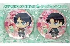 【中古】マグネット・磁石 エレン＆リヴァイ(春柄) 缶マグネットセット 「進撃の巨人」