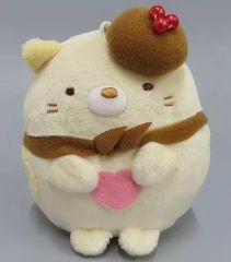 [중고] 잡화 고양이 볼 체인 첨부 초콜릿 봉제인형 [스미코구라시]