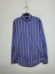 (S) ラルフローレン ポロ シャツ ストライプ ロゴシャツ カジュアル