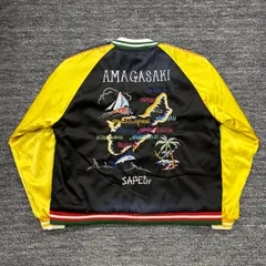 極美品 SAPEur サプール 浜田雅功 湘南乃風 アマジャン L リバーシブル スカジャン ■