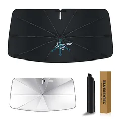 【2026強化版 360°回転可能】ホンダ N-BOX JF3 JF4系 適合 フロントガラス用 サンシェード 2代目 H29.9?R5.10 傘式 UVカット 傘柄が曲がる 遮光断熱 着脱簡単 車種専用設計 車中泊 収納袋付き 1