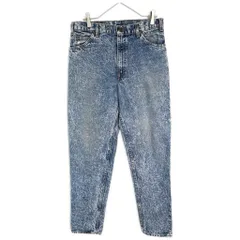80年代 USA製 Levi's リーバイス 550 デニムパンツ オレンジタブ ケミカルウォッシュ インディゴブルー(メンズ W34 L34)中古 古着 X7243