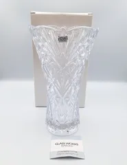 NARUMI ナルミ 花瓶 フローラ 25cm クリスタル クリスタルガラス 未使用　フラワーベース ハート  【12072】のサムネイル
