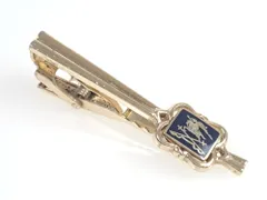 バーバリー　Burberrys　ホース/騎士ロゴ　ネクタイピン　ブラック×ゴールドカラー　送料無料